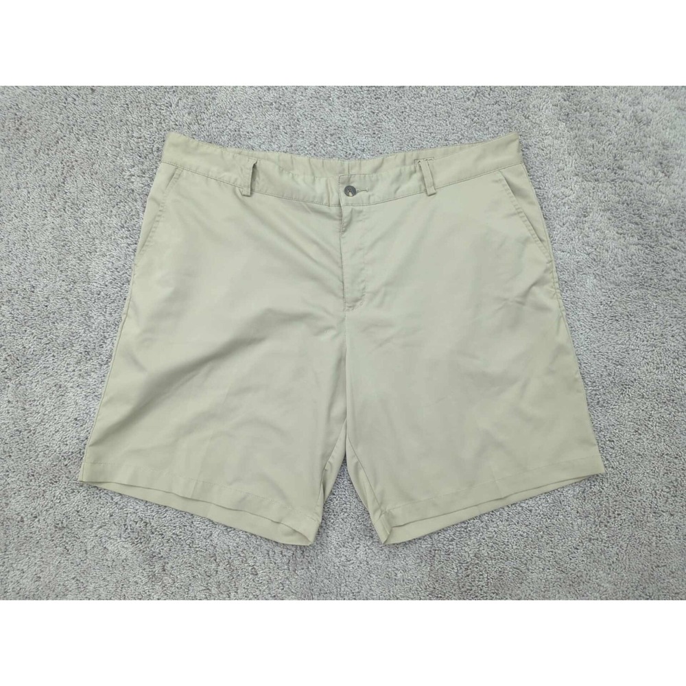 Adidas Climalite Shorts Mens 42 Beige Lightweight Workout Athletic Casual